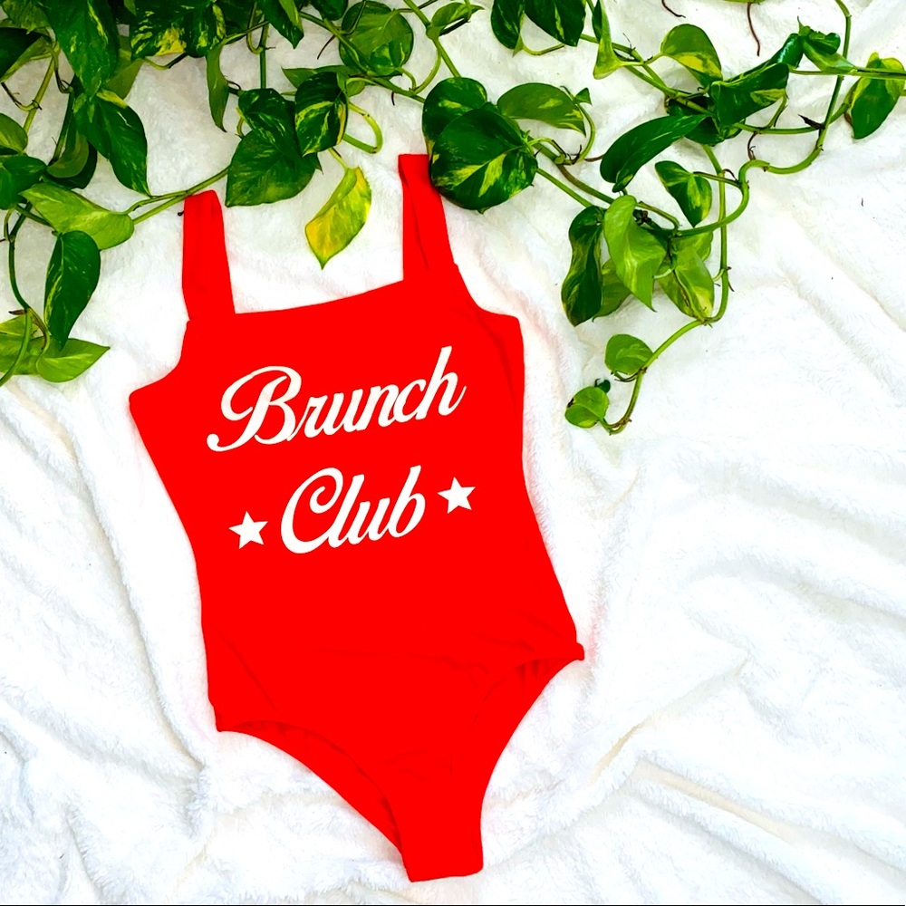 Orange Brunch Club Body Suit